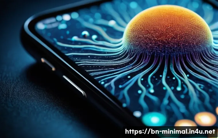 미니멀라이프 스마트폰 청소 - **Prompt 1: "The Unseen World on Your Screen"**
    *   **Description:** A striking macro shot of a ...