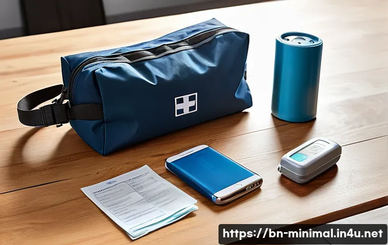 미니멀라이프 긴급 상황에서의 필수 물건 - **Prompt 1: The Prepared Minimalist Emergency Kit**
    "A clean, well-organized shot of an adult in...